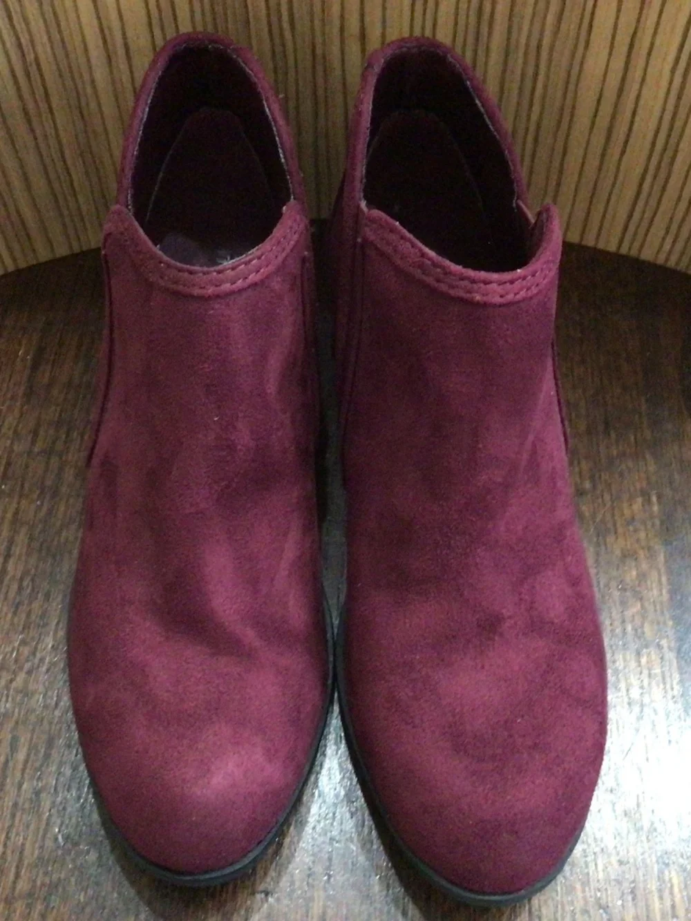Maurices ankle boots in burgundy. Size 6 1/2. Very gently worn.